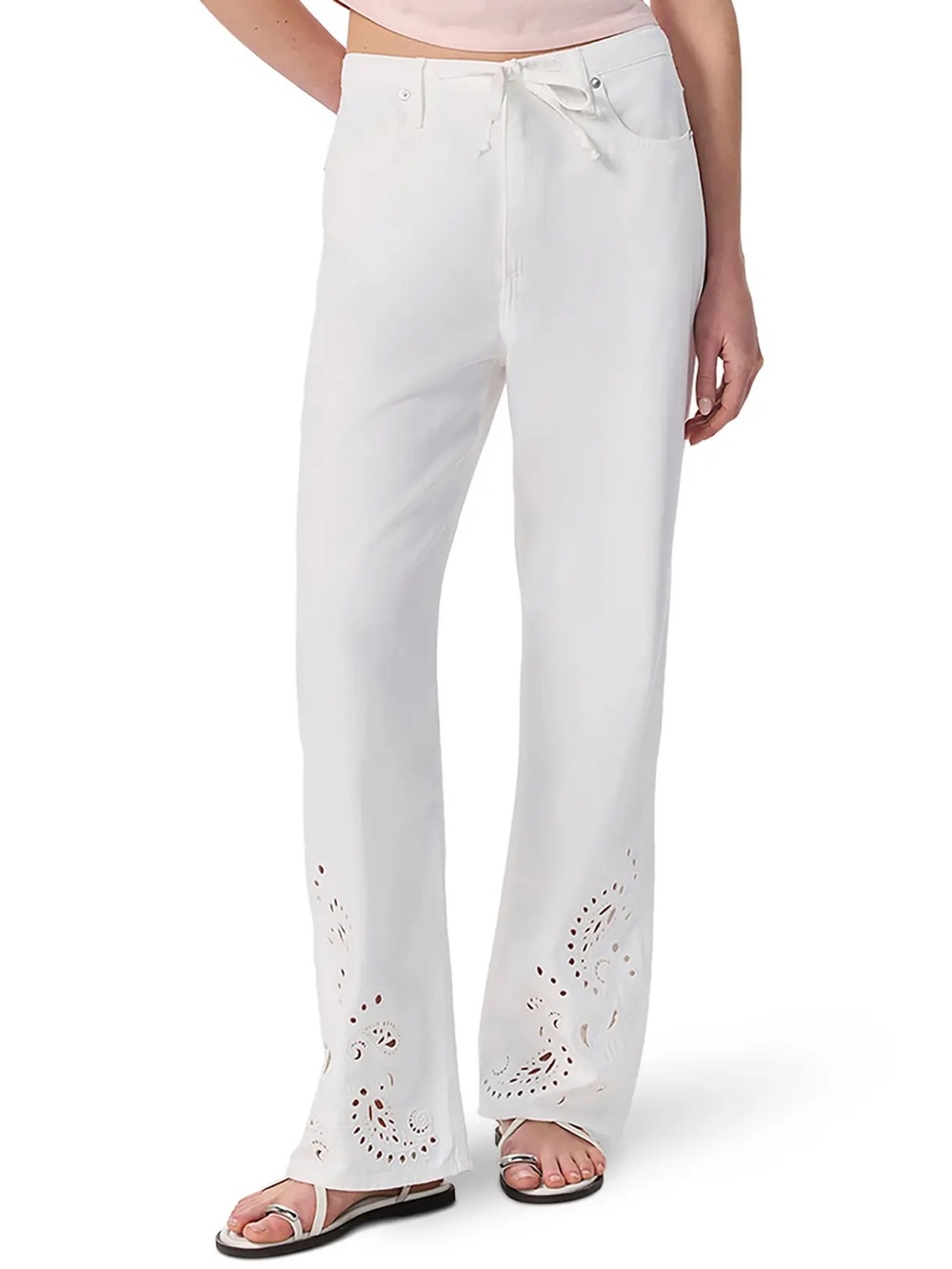 Rag & Bone Ultra Featherweight Phoebe Drawstring Embroidered Jeans